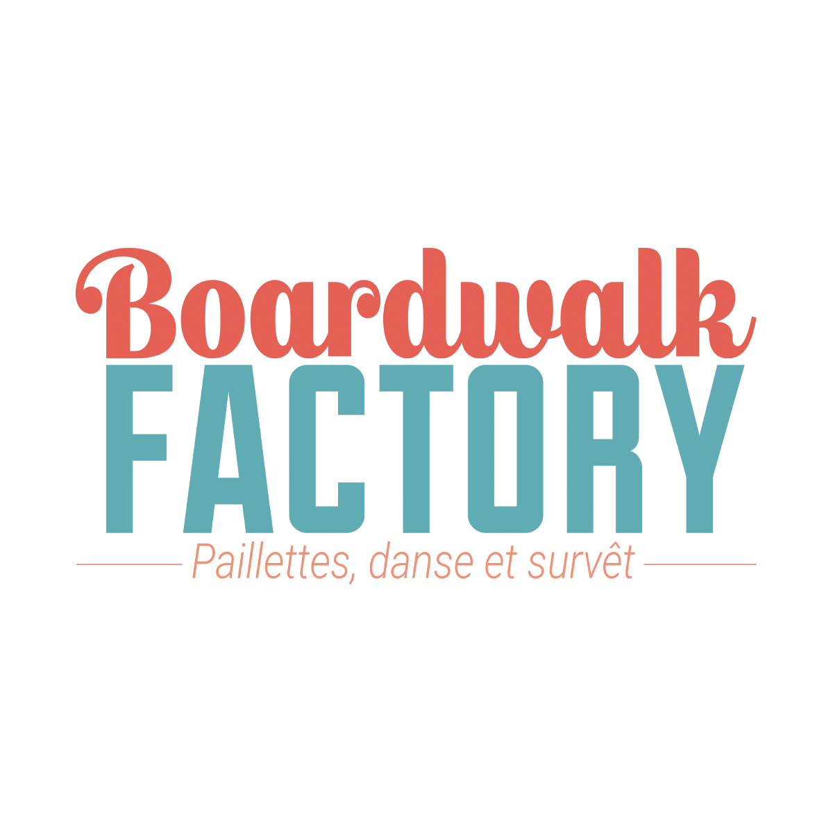 Logo école burlesque Boardwalk Factory paillettes danse et burlesque